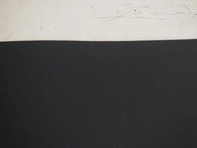 Francesc Pol : Rectangle noir, Gravure originale signée