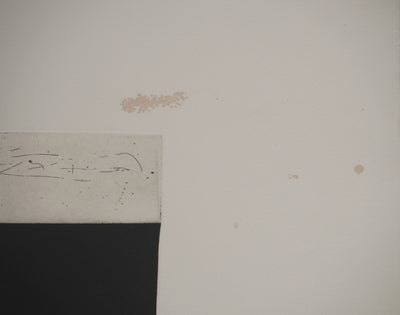 Francesc Pol : Rectangle noir, Gravure originale signée