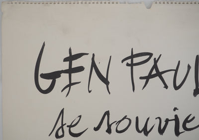 Gen PAUL : GP Se souvient de Paris, Lithographie originale signée