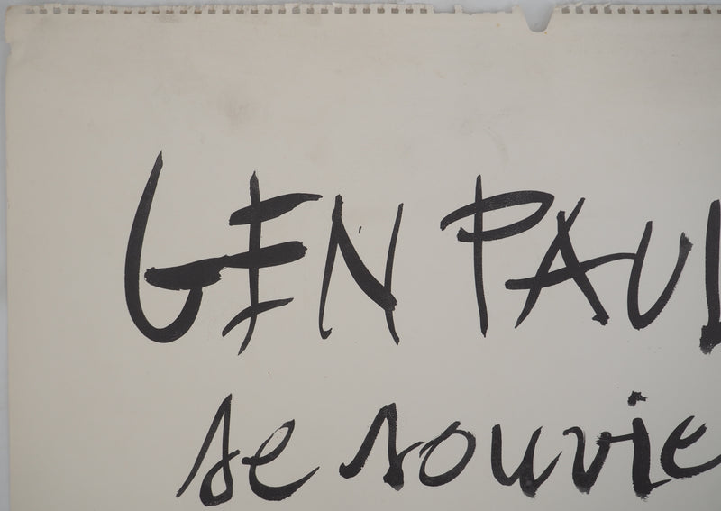 Gen PAUL : GP Se souvient de Paris, Lithographie originale signée