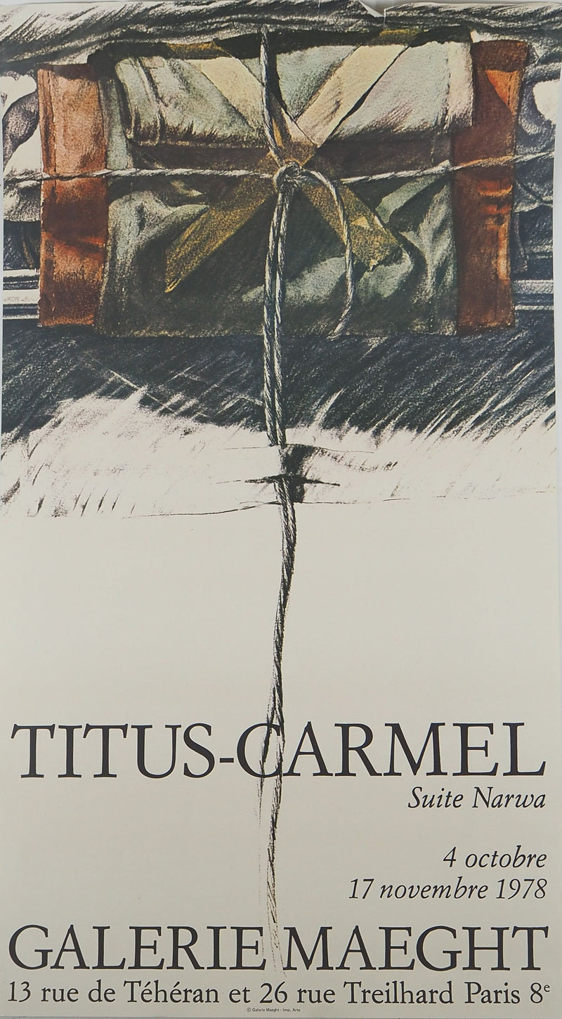 Gérard TITUS-CARMEL : Composition à la corde, Affiche en lithographie originale signée