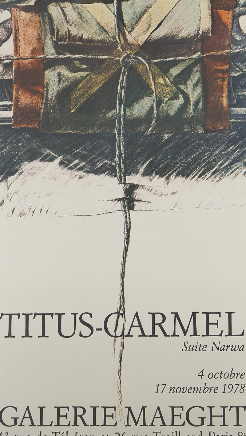 Gérard TITUS-CARMEL : Composition à la corde, Affiche en lithographie originale signée