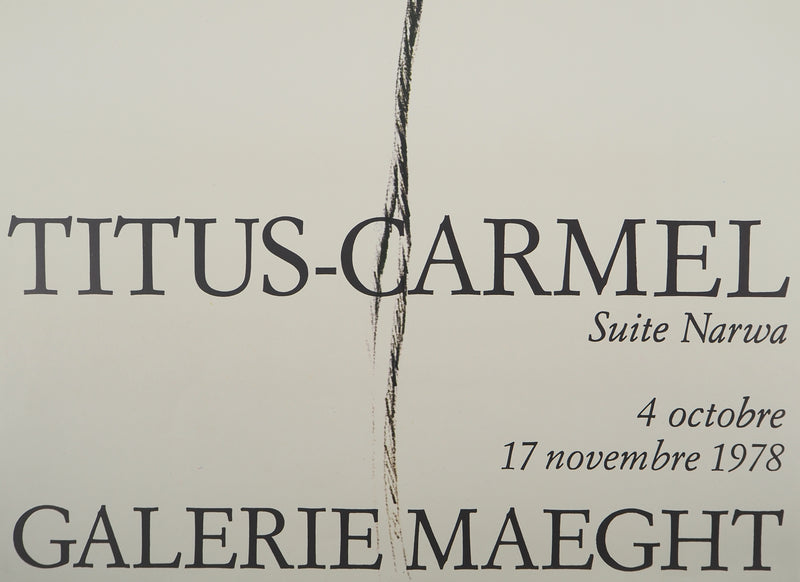 Gérard TITUS-CARMEL : Composition à la corde, Affiche en lithographie originale signée