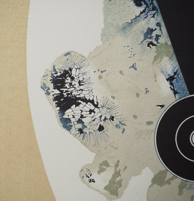 Alain LE YAOUANC : Composition abstraite, Affiche en lithographie originale