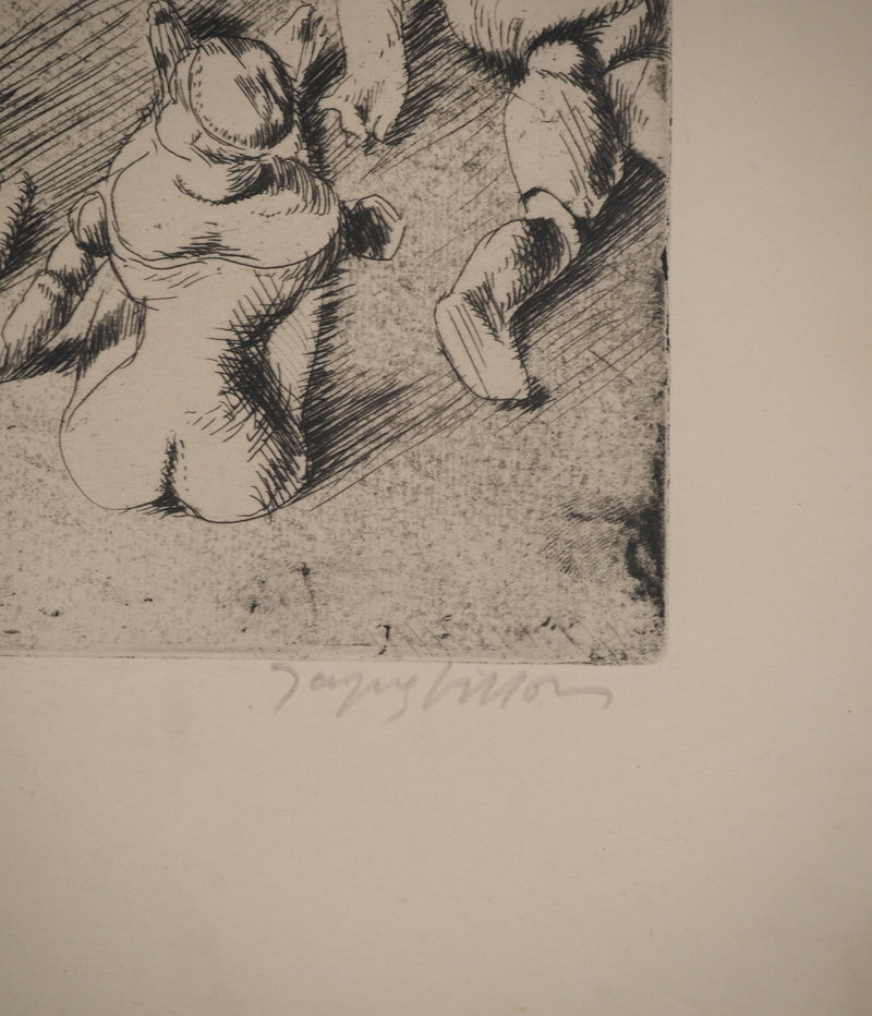 Jacques VILLON : Les poupées, Gravure originale signée