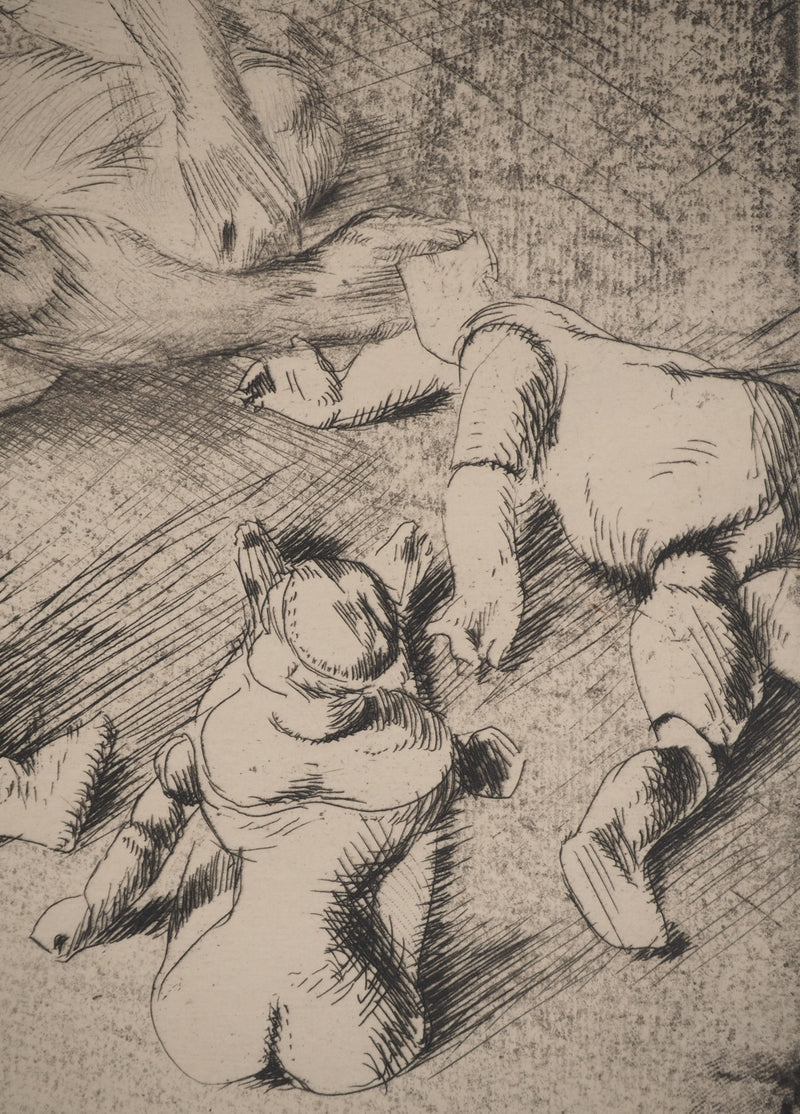 Jacques VILLON : Les poupées, Gravure originale signée