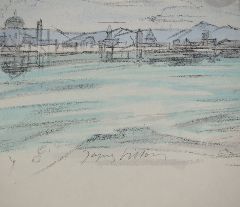 Jacques VILLON : Paysage italien, Lithographie originale signée