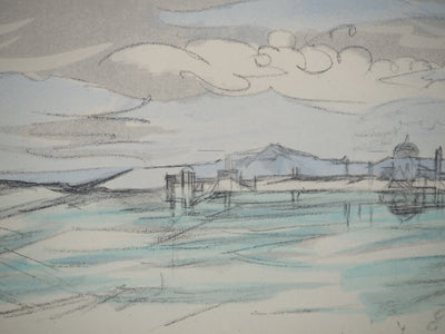 Jacques VILLON : Paysage italien, Lithographie originale signée
