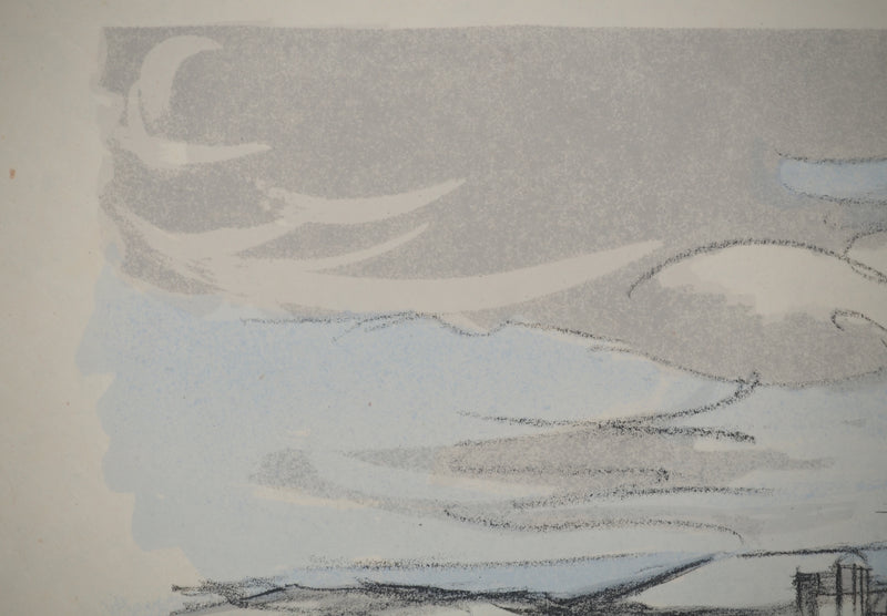 Jacques VILLON : Paysage italien, Lithographie originale signée