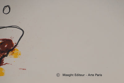 Paul REBEYROLLE : L'empreinte, Affiche en lithographie originale