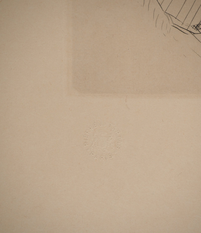 Jacques VILLON : Tête cubiste, Gravure originale signée