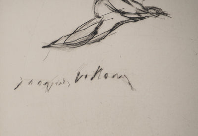 Jacques VILLON : Les deux colombes, Gravure originale signée