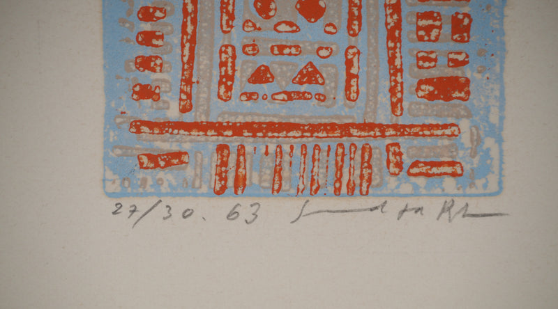 Seund JA RHEE : Vermillon, Gravure sur bois originale (photo de détail 3) - Crédit photo : Galerie Art.Paris