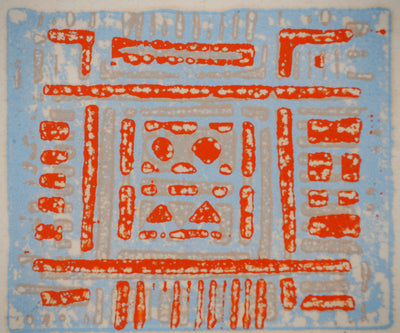 Seund JA RHEE : Vermillon, Gravure sur bois originale (photo de détail 4) - Crédit photo : Galerie Art.Paris