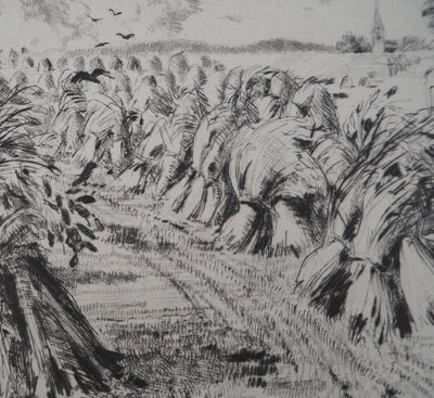 Jean-Eugène BERSIER : Paysage de campagne, Gravure originale (photo de détail 4) - Crédit photo : Galerie Art.Paris