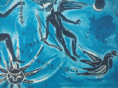 Louis VUILLERMOZ : Anges dans les étoiles  , Lithographie originale (photo de détail 6) - Crédit photo : Galerie Art.Paris