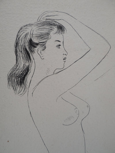 Louis VUILLERMOZ : Nu d'une femme, Gravure originale (photo de détail 3) - Crédit photo : Galerie Art.Paris