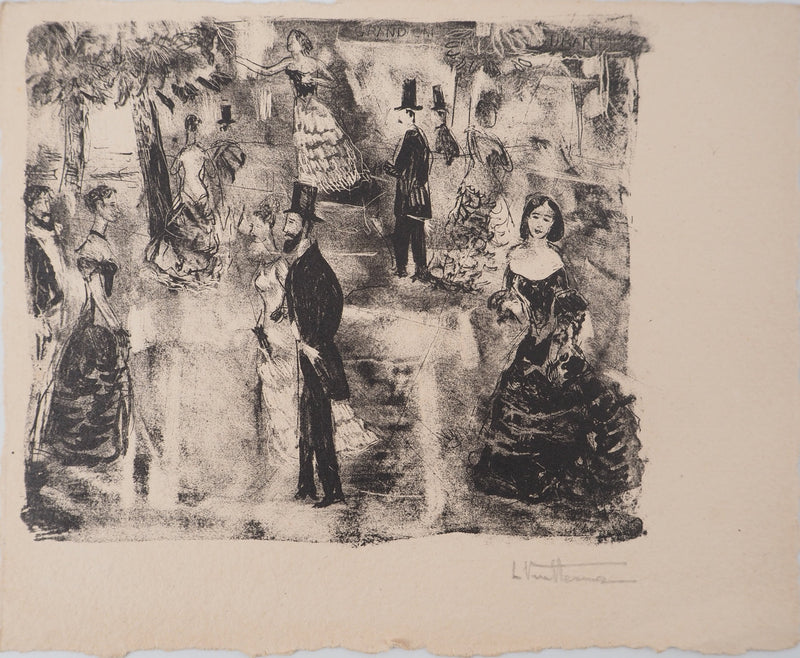 Louis VUILLERMOZ : Banquet , Lithographie originale (vue générale) - Crédit photo : Galerie Art.Paris