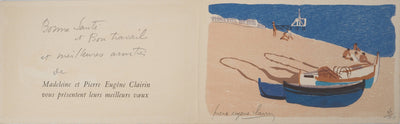 Pierre-Eugène CLAIRIN : Bord de Mer, Lithographie originale (vue générale) - Crédit photo : Galerie Art.Paris