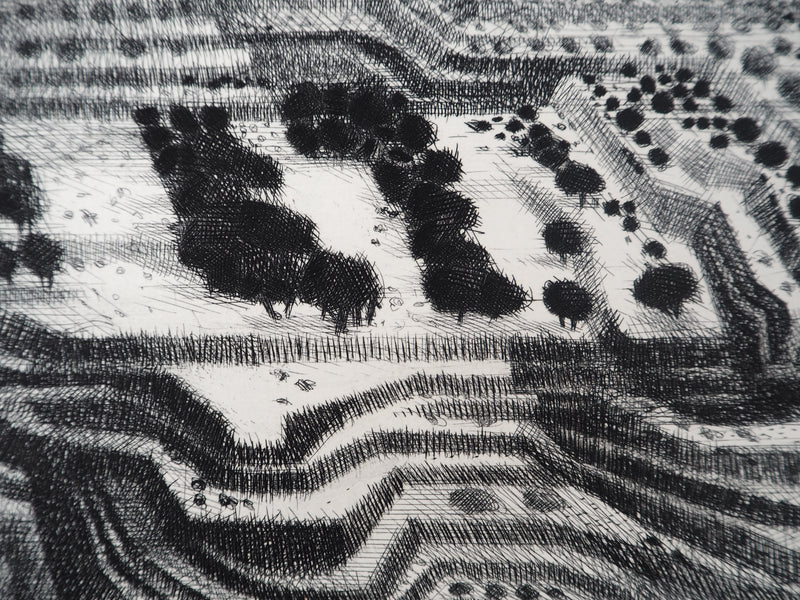 Maurice CHOT-PLASSOT : Espagne, Callosa, Gravure originale (photo de détail 4) - Crédit photo : Galerie Art.Paris