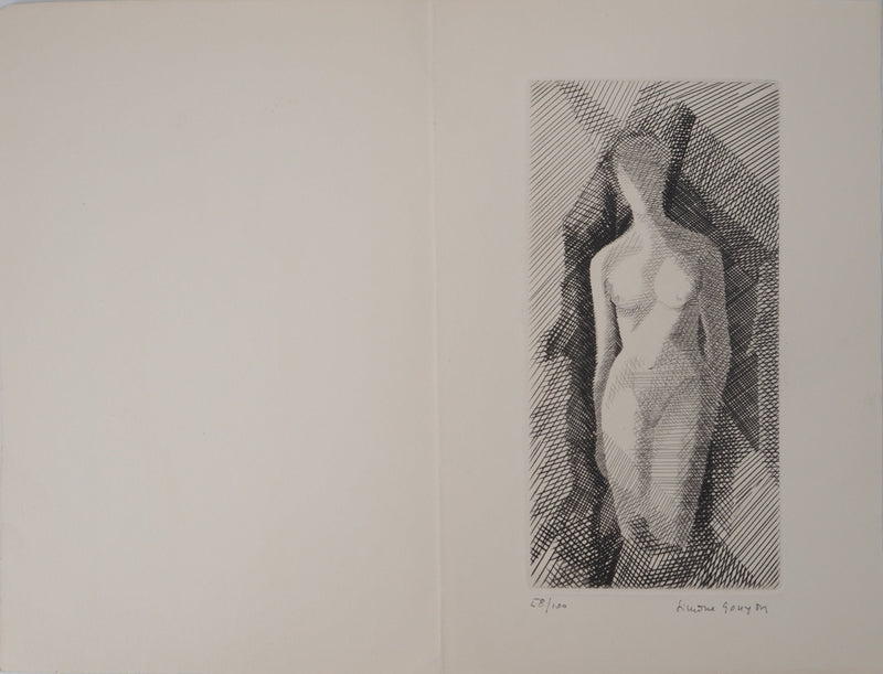 Simone GOUYON : Etude du corps , Gravure originale (vue générale) - Crédit photo : Galerie Art.Paris