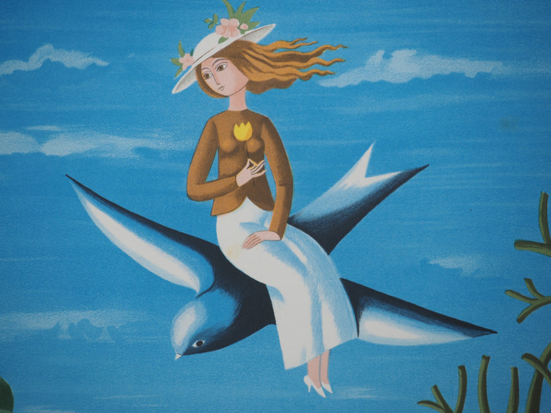 Raymond PEYNET : Le printemps amoureux, Lithographie originale signée