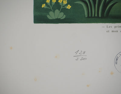 Raymond PEYNET : Le printemps amoureux, Lithographie originale signée