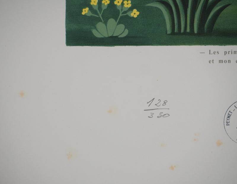 Raymond PEYNET : Le printemps amoureux, Lithographie originale signée