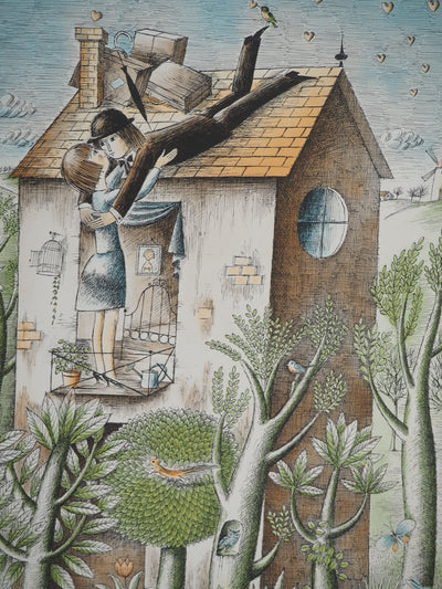 Raymond PEYNET : Les amoureux, je ne pouvais plus, Lithographie originale signée