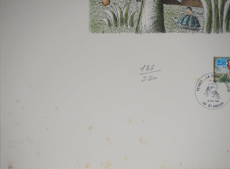 Raymond PEYNET : Les amoureux, je ne pouvais plus, Lithographie originale signée