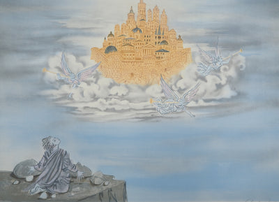 Roger CHAPELAIN-MIDY : La Jérusalem céleste, Lithographie originale signée