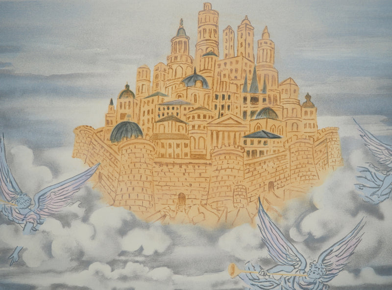 Roger CHAPELAIN-MIDY : La Jérusalem céleste, Lithographie originale signée