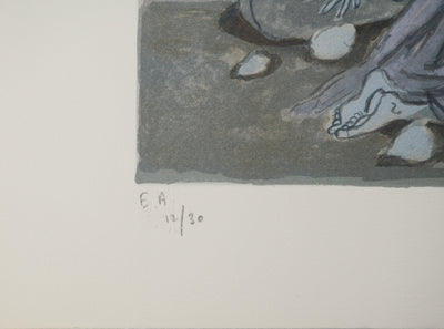 Roger CHAPELAIN-MIDY : La Jérusalem céleste, Lithographie originale signée