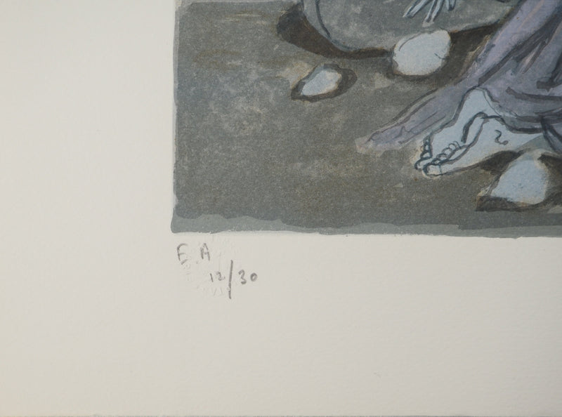 Roger CHAPELAIN-MIDY : La Jérusalem céleste, Lithographie originale signée