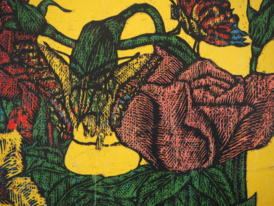 Reno MEGY SETIAWAN : Wild Rose II, Gravure originale signée