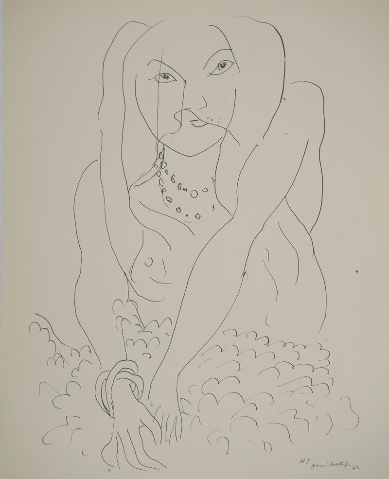 Henri MATISSE : La mariée et son jupon, Lithographie originale (vue générale) - Crédit photo : Galerie Art.Paris