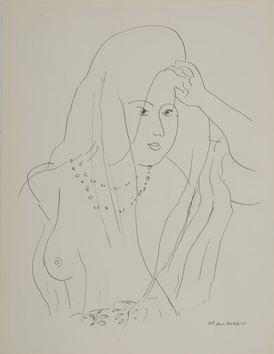 Henri MATISSE : Nu aux perles et au voile, Lithographie originale (photo de détail 6) - Crédit photo : Galerie Art.Paris