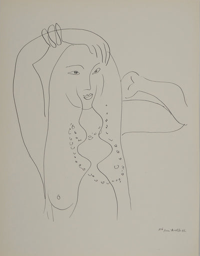 Henri MATISSE : Le visage découvert, Lithographie originale (photo de détail 5) - Crédit photo : Galerie Art.Paris