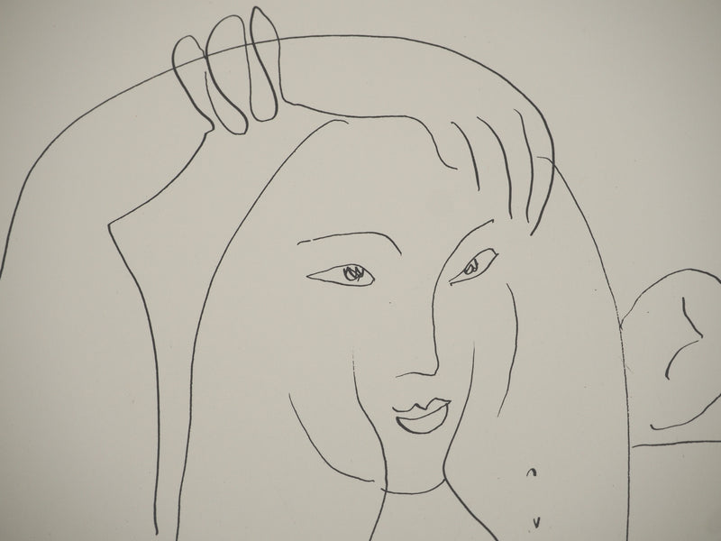 Henri MATISSE : Le visage découvert, Lithographie originale (photo de détail 2) - Crédit photo : Galerie Art.Paris