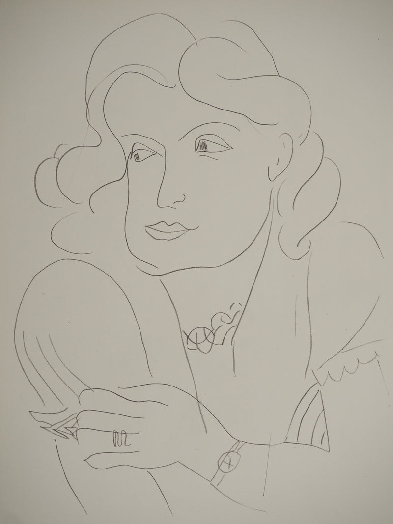 Henri MATISSE : La femme pensante, Lithographie originale (photo de détail 2) - Crédit photo : Galerie Art.Paris