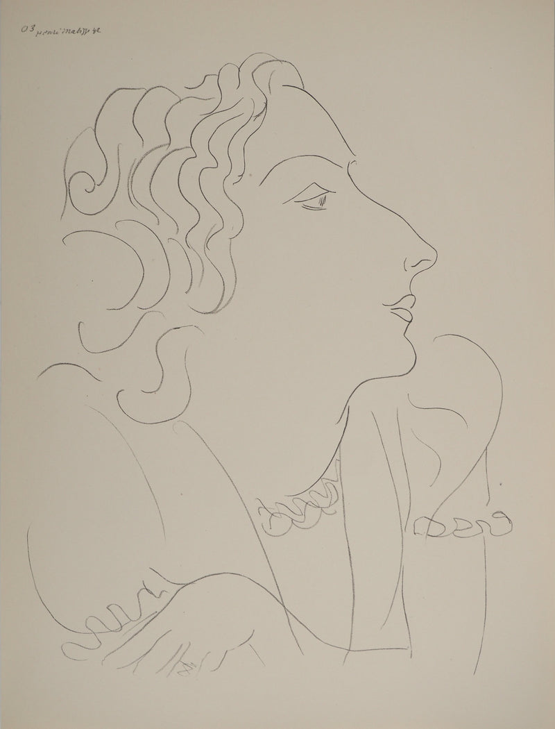 Henri MATISSE : La bourgeoise, Lithographie originale (vue générale) - Crédit photo : Galerie Art.Paris