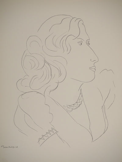 Henri MATISSE : Portrait de sa muse, Lithographie originale (photo de détail 2) - Crédit photo : Galerie Art.Paris