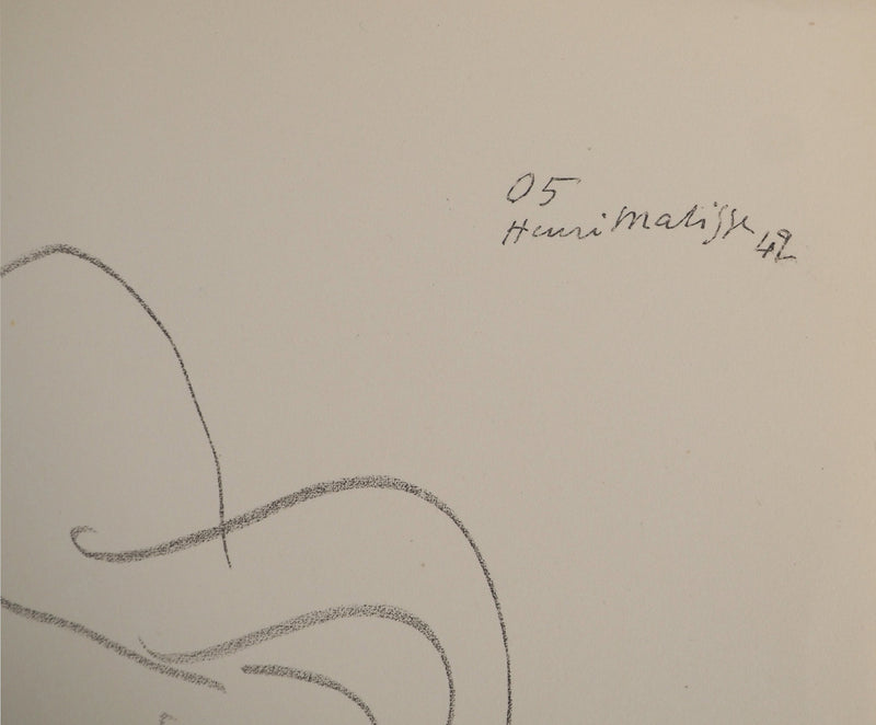 Henri MATISSE : La femme heureuse, Lithographie originale (photo de détail 3) - Crédit photo : Galerie Art.Paris