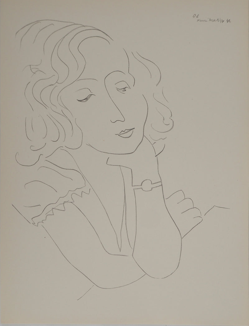 Henri MATISSE : La patience féminin, Lithographie originale (vue générale) - Crédit photo : Galerie Art.Paris