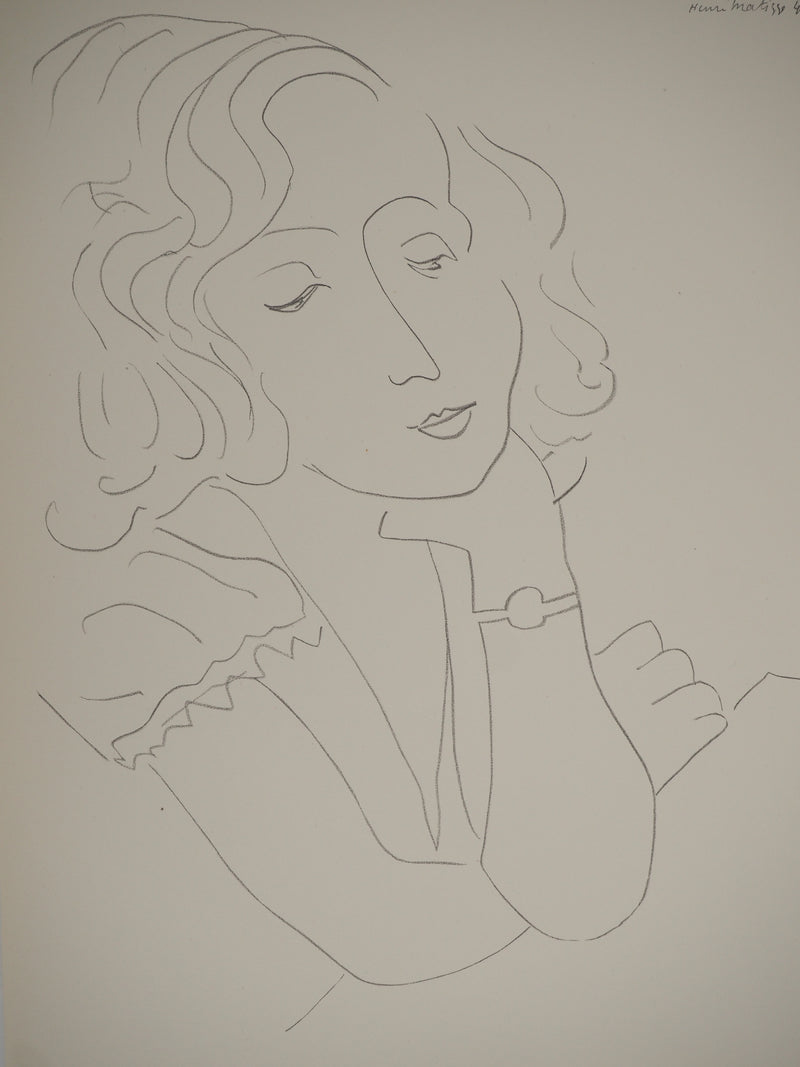 Henri MATISSE : La patience féminin, Lithographie originale (photo de détail 2) - Crédit photo : Galerie Art.Paris