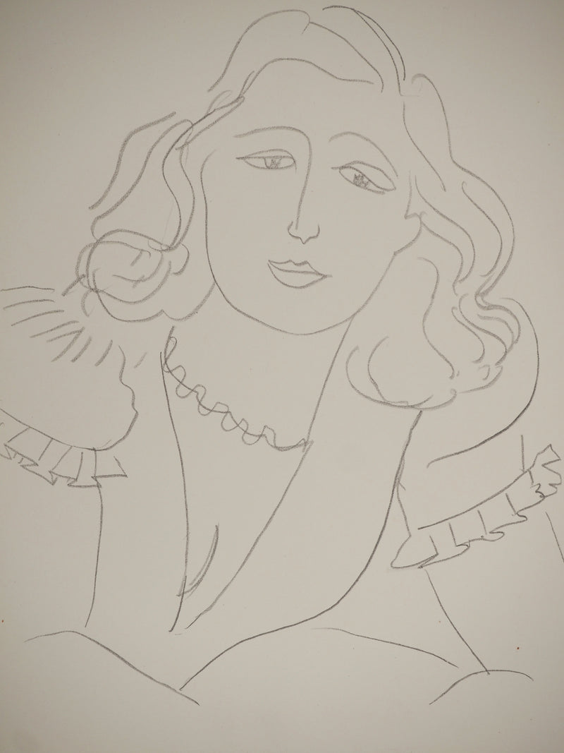 Henri MATISSE : Muse en robe de marié, Lithographie originale (photo de détail 2) - Crédit photo : Galerie Art.Paris