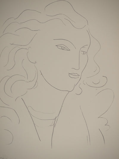 Henri MATISSE : Muse aux cheveux dans le ven, Lithographie originale (photo de détail 2) - Crédit photo : Galerie Art.Paris