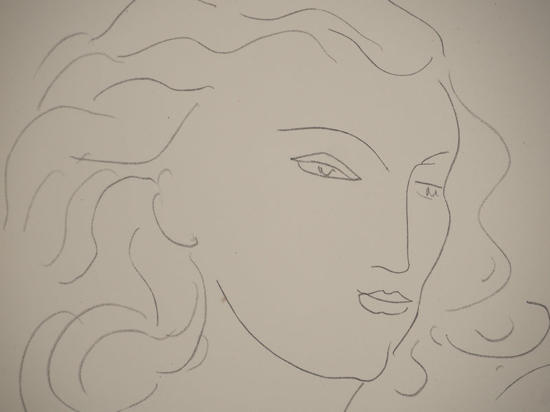 Henri MATISSE : Muse aux cheveux dans le ven, Lithographie originale (photo de détail 4) - Crédit photo : Galerie Art.Paris