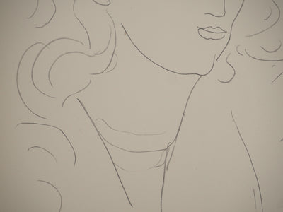 Henri MATISSE : Muse aux cheveux dans le ven, Lithographie originale (photo de détail 5) - Crédit photo : Galerie Art.Paris