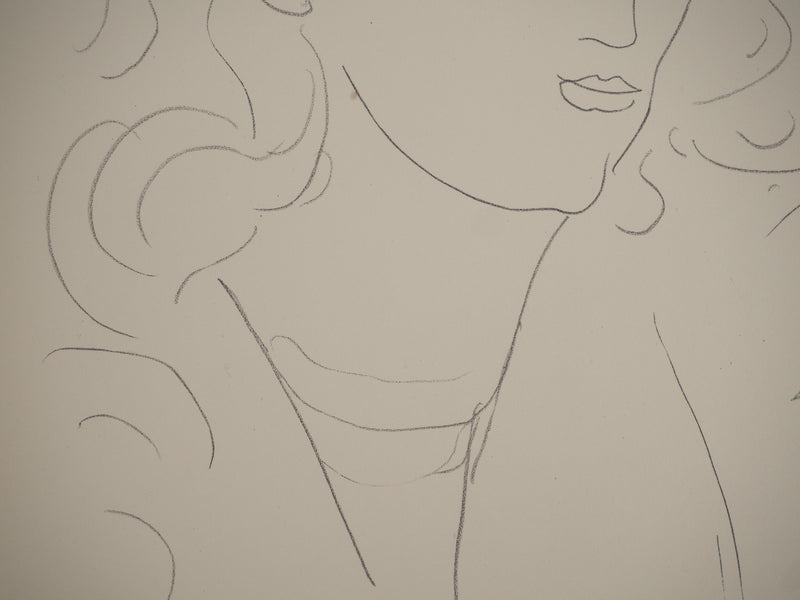 Henri MATISSE : Muse aux cheveux dans le ven, Lithographie originale (photo de détail 5) - Crédit photo : Galerie Art.Paris